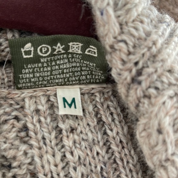 Irish Wool Cardigan Sweater - Picture 7 of 7